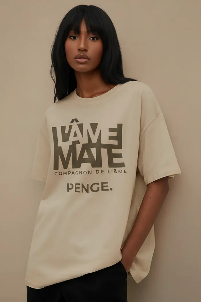 PENGE. L’ÂME MATE minimalist typography tee